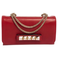 Valentino Red Leather Va Va Voom Shoulder Bag