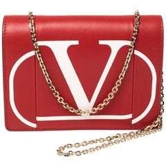 VALENTINO GARAVANI: VLogo Walk leather bag - Red  Valentino Garavani crossbody  bags UW2B0G32 QEL online at