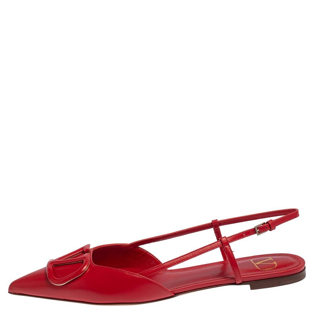 red flat sandals