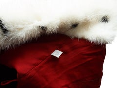 Valentino Red & Multicolor Long Mink Coat