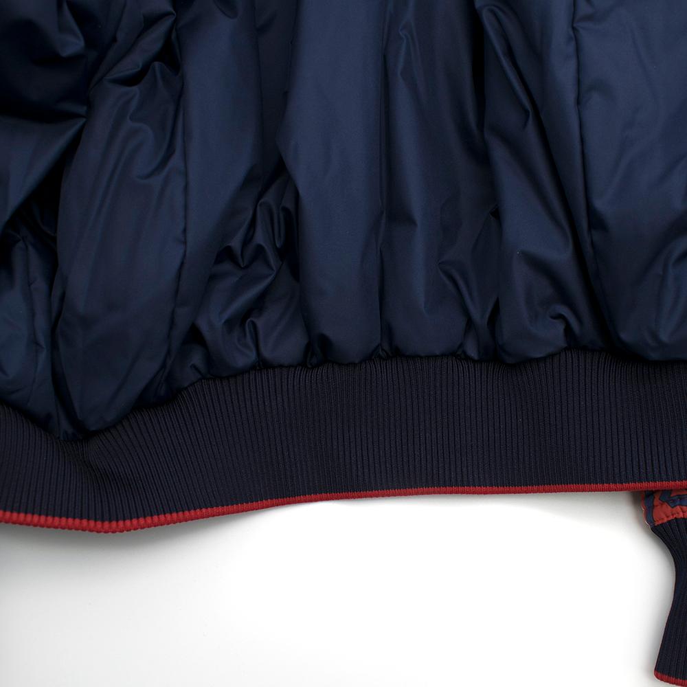Women's Valentino red & navy logo print bomber jacket SIZE 40 (Italy)