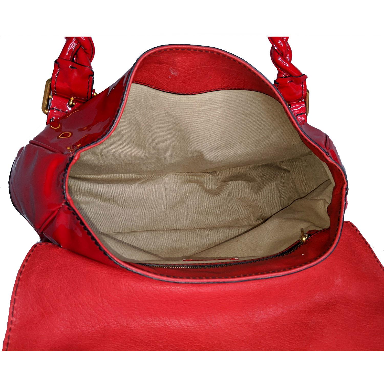 Valentino Rote Lackleder-Tasche Histoire 2