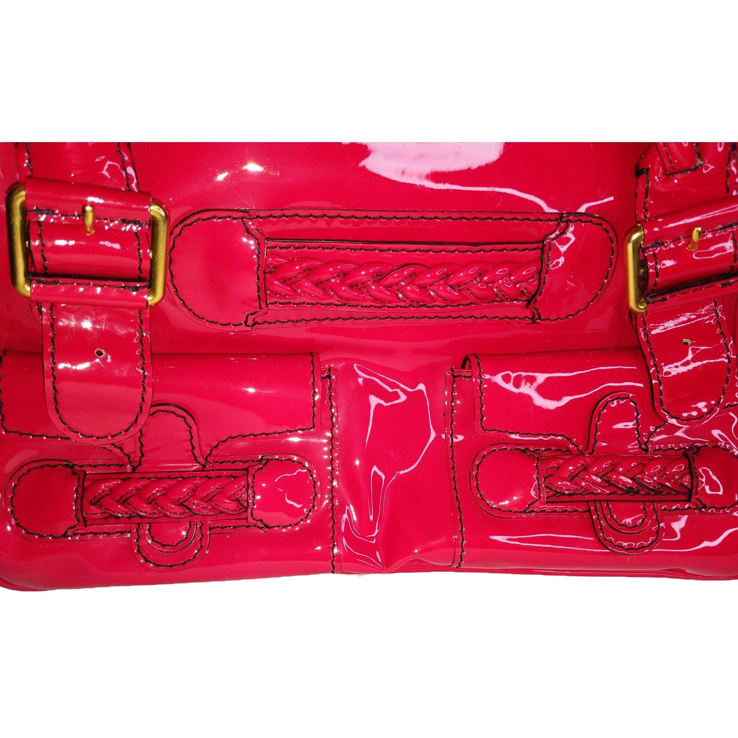 Valentino Rote Lackleder-Tasche Histoire 4