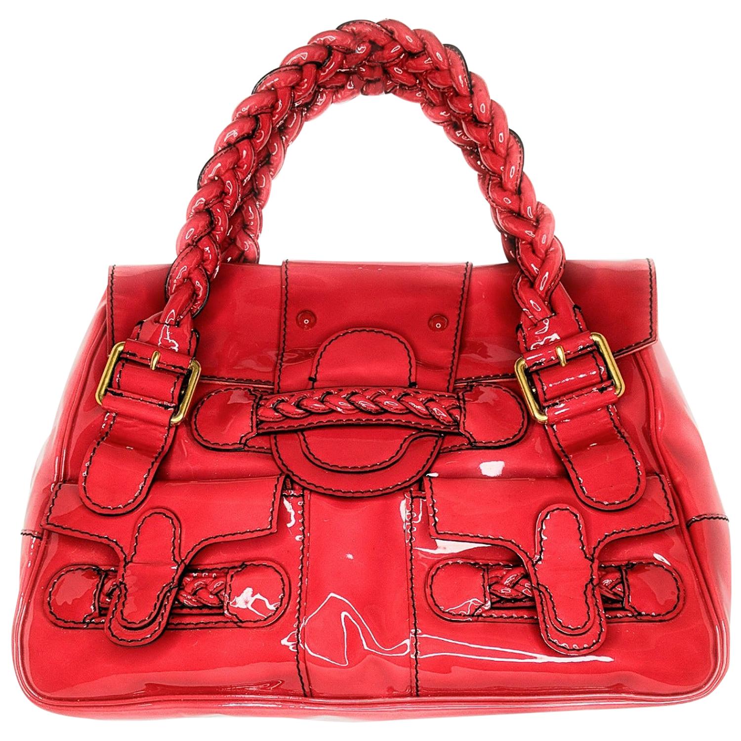 Red Italian Leather Handbag/Gold Tone Accent – The Prudent Princess