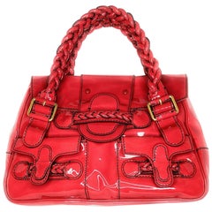 Valentino Red Patent Leather Histoire Tote