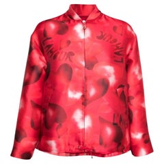 Valentino Rouge Veste zippée en satin imprimé S