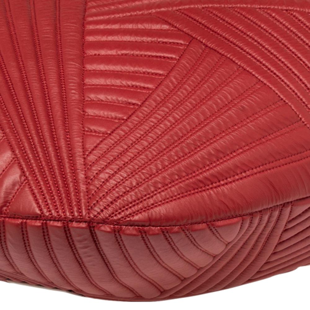 Women's Valentino Red Quilted Leather Large Hobo