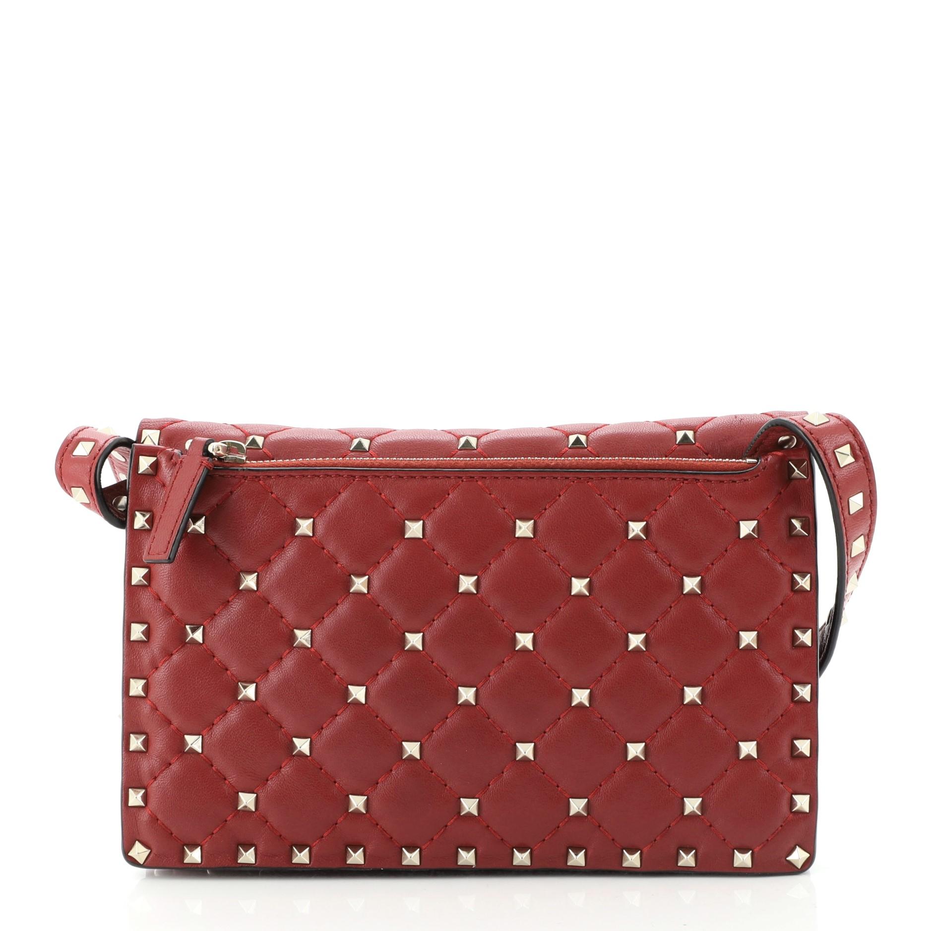 Valentino Red Quilted Leather Rockstud Spike Small Flap Shoulder Bag


68300MSC
