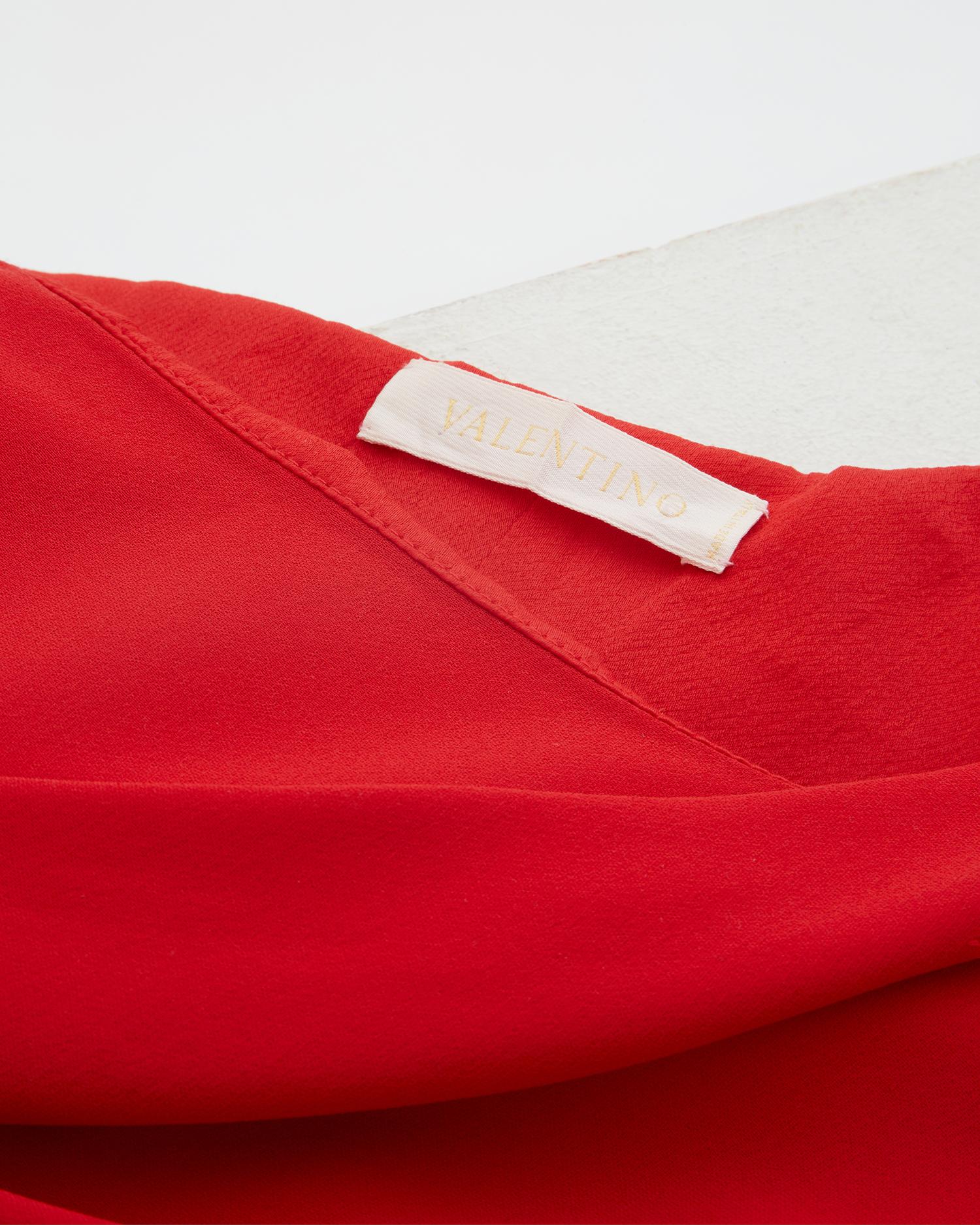 Valentino red silk crepe evening dress, ss 2008 1