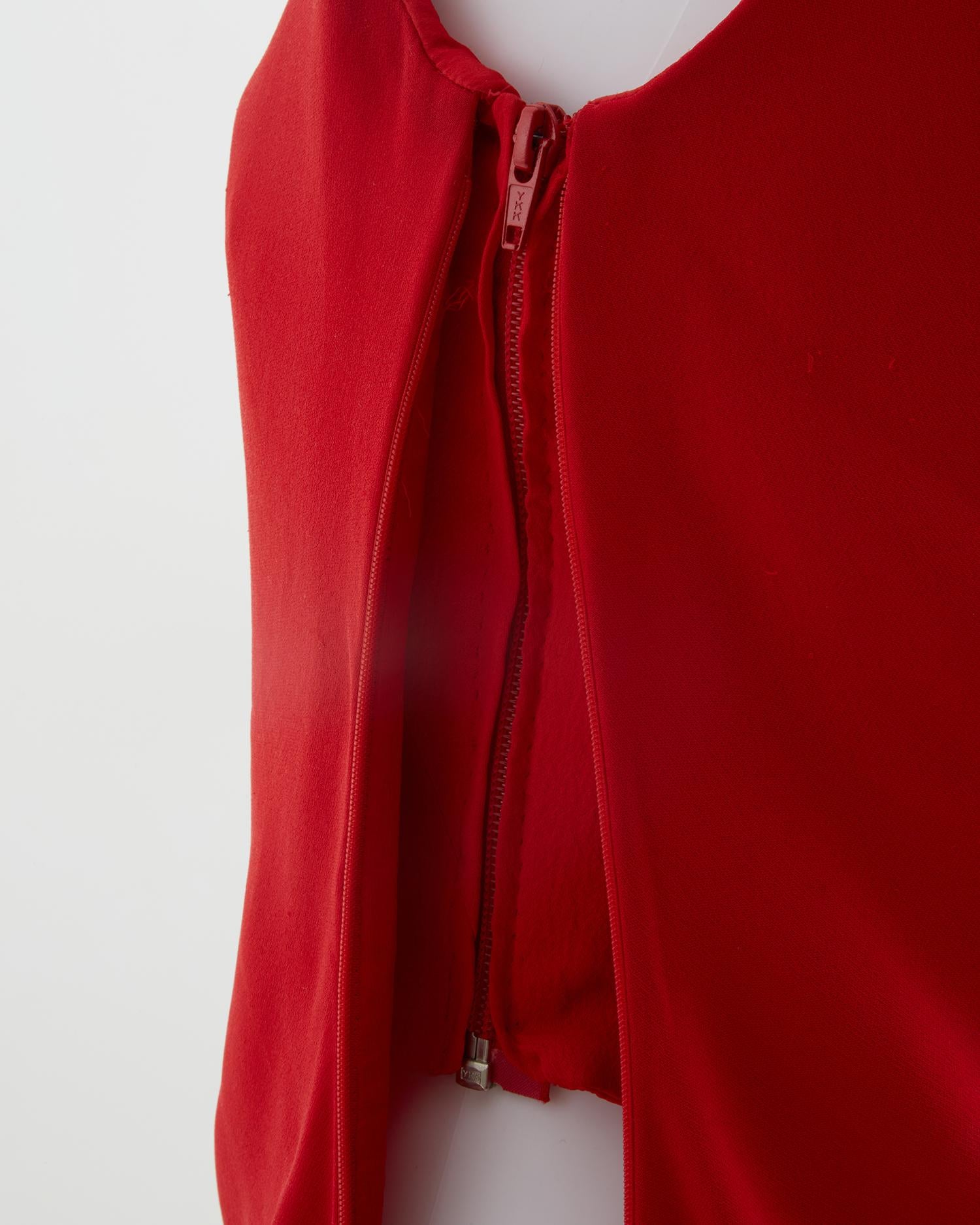 Valentino red silk crepe evening dress, ss 2008 3