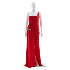 Valentino red silk crepe evening dress, ss 2008