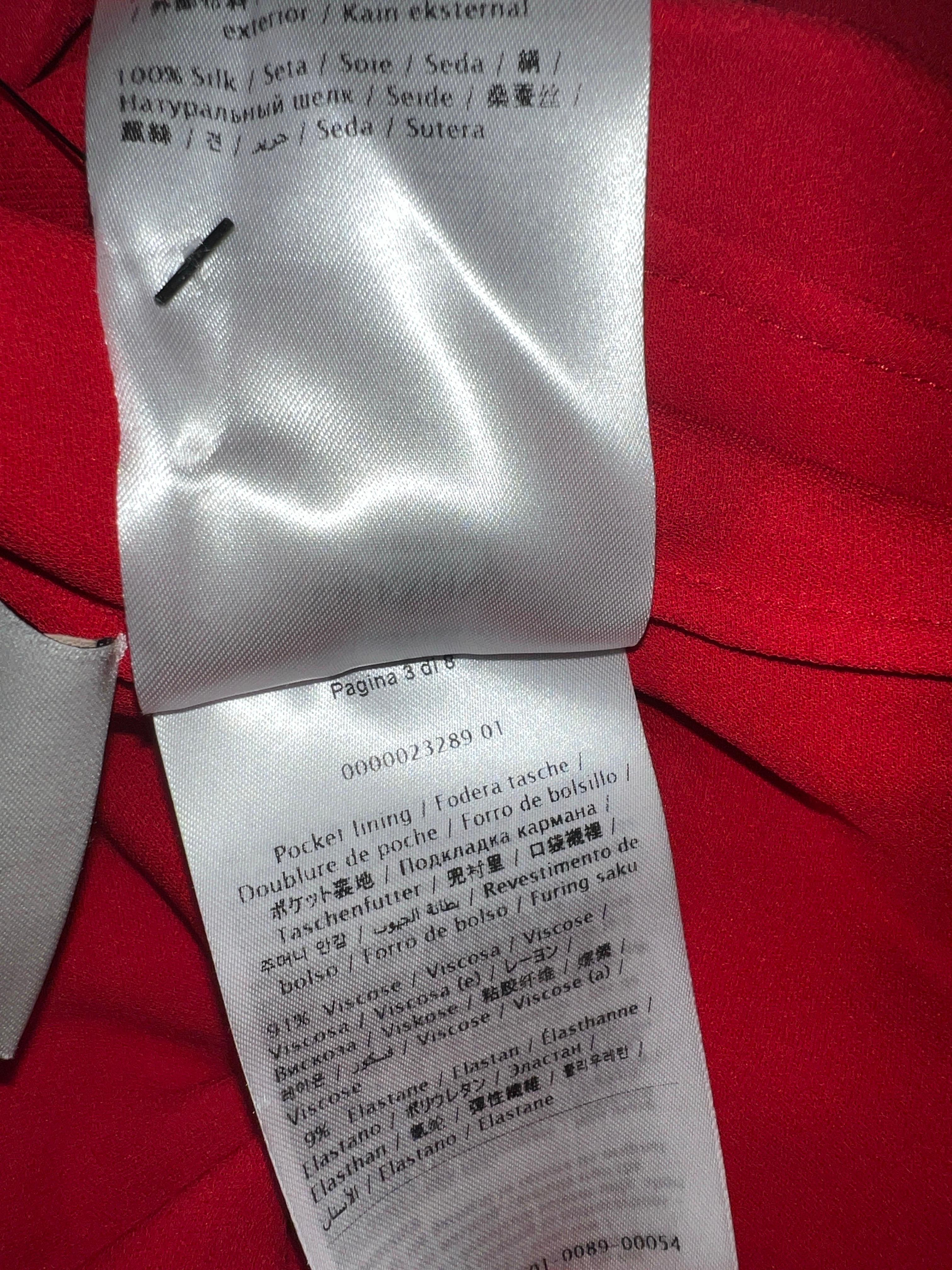 Valentino Rosso Seta Sera Kaftano Tunica Maxi Abito 42 in vendita 8
