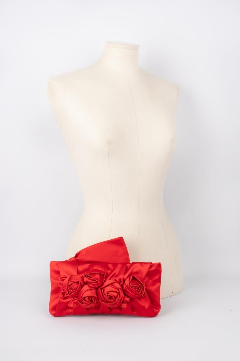 Valentino Red Silk Handbag   For Sale 1