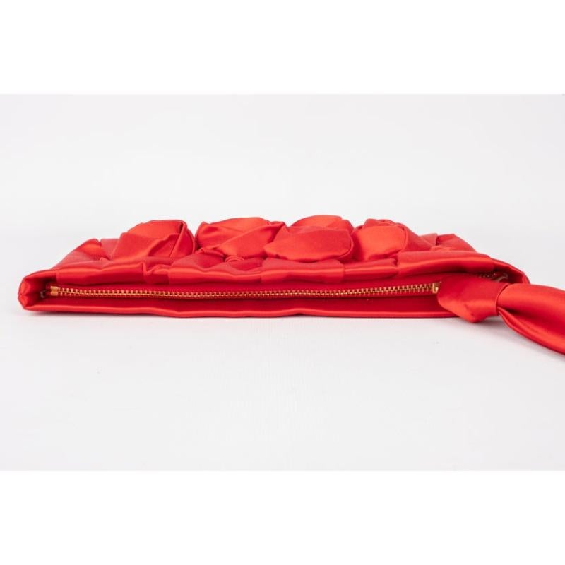 Valentino Red Silk Handbag   For Sale 2