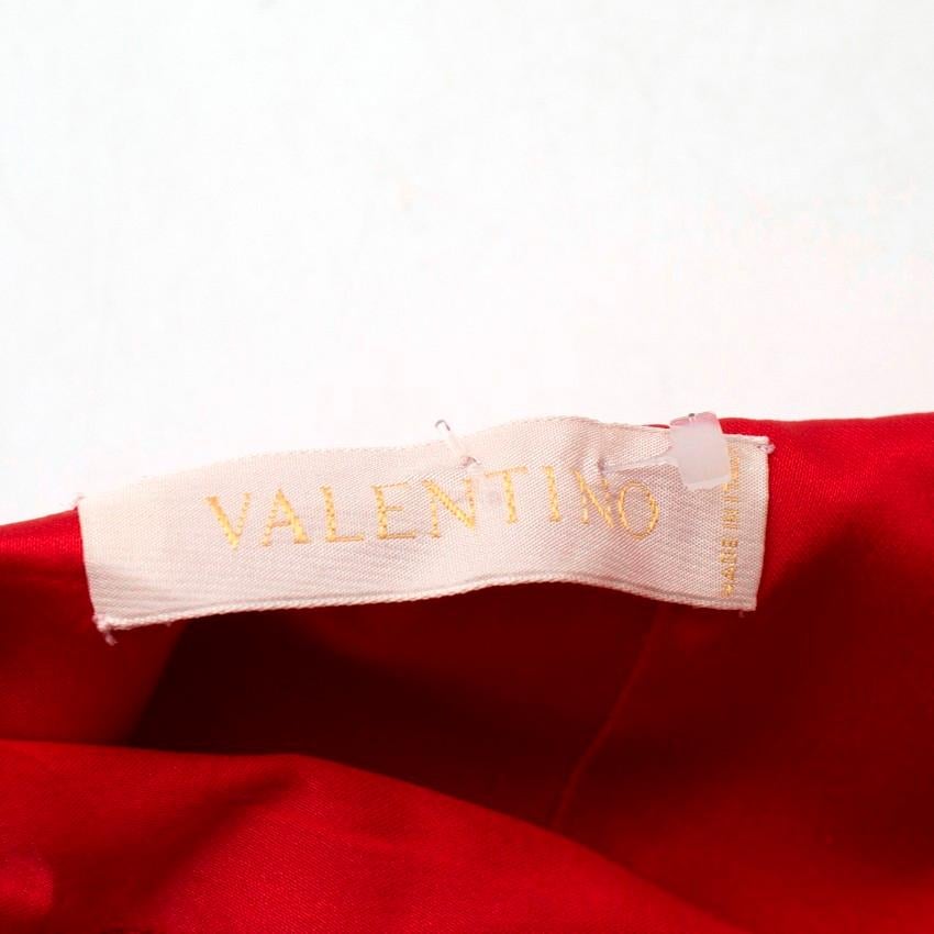 Valentino Red Silk One Shoulder Dress US 6 For Sale 2
