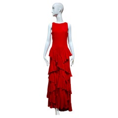 Valentino Red Sleeveless Gown