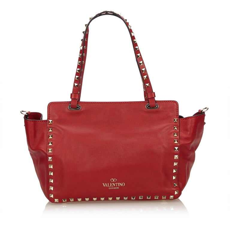 Valentino Red Small Rockstud Tote Bag For At 1stdibs Valentino Red Small Rockstud Tote Bag In Good Condition For Orlando Fl