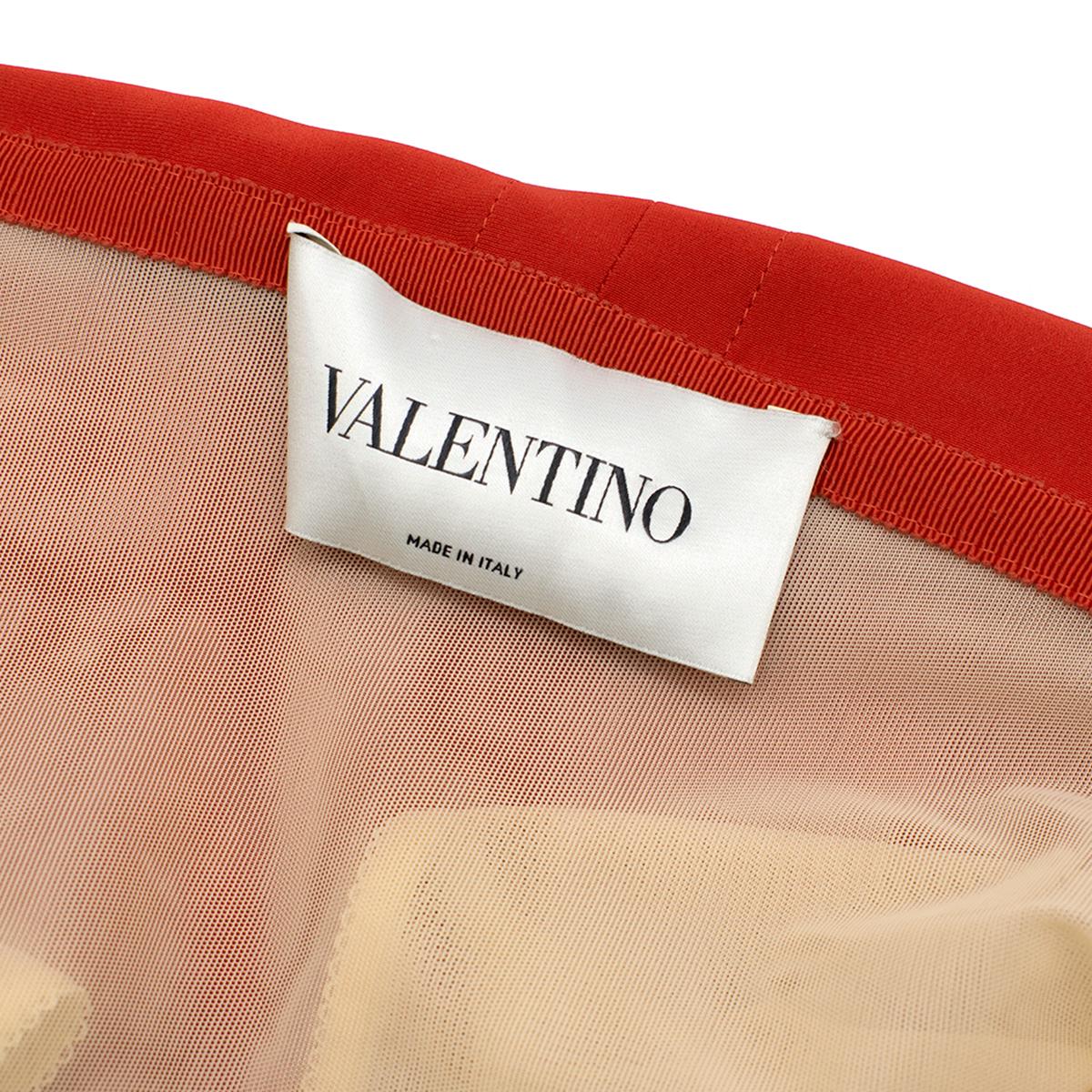 Women's Valentino Red Strapless Silk Dress IT 44