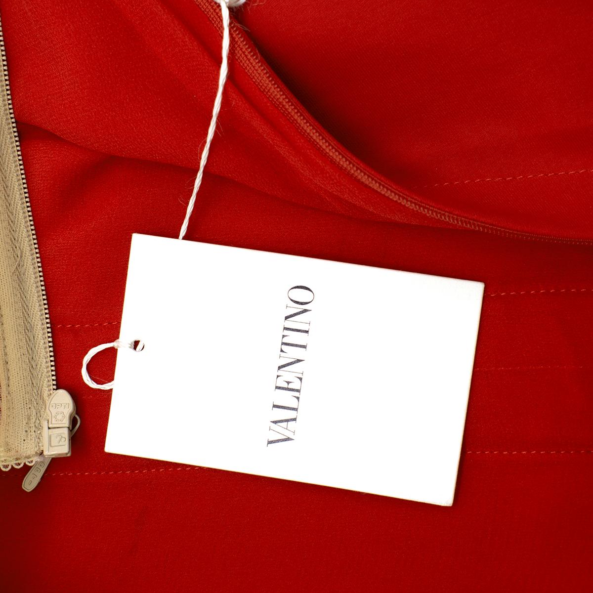 Valentino Red Strapless Silk Dress IT 44 1