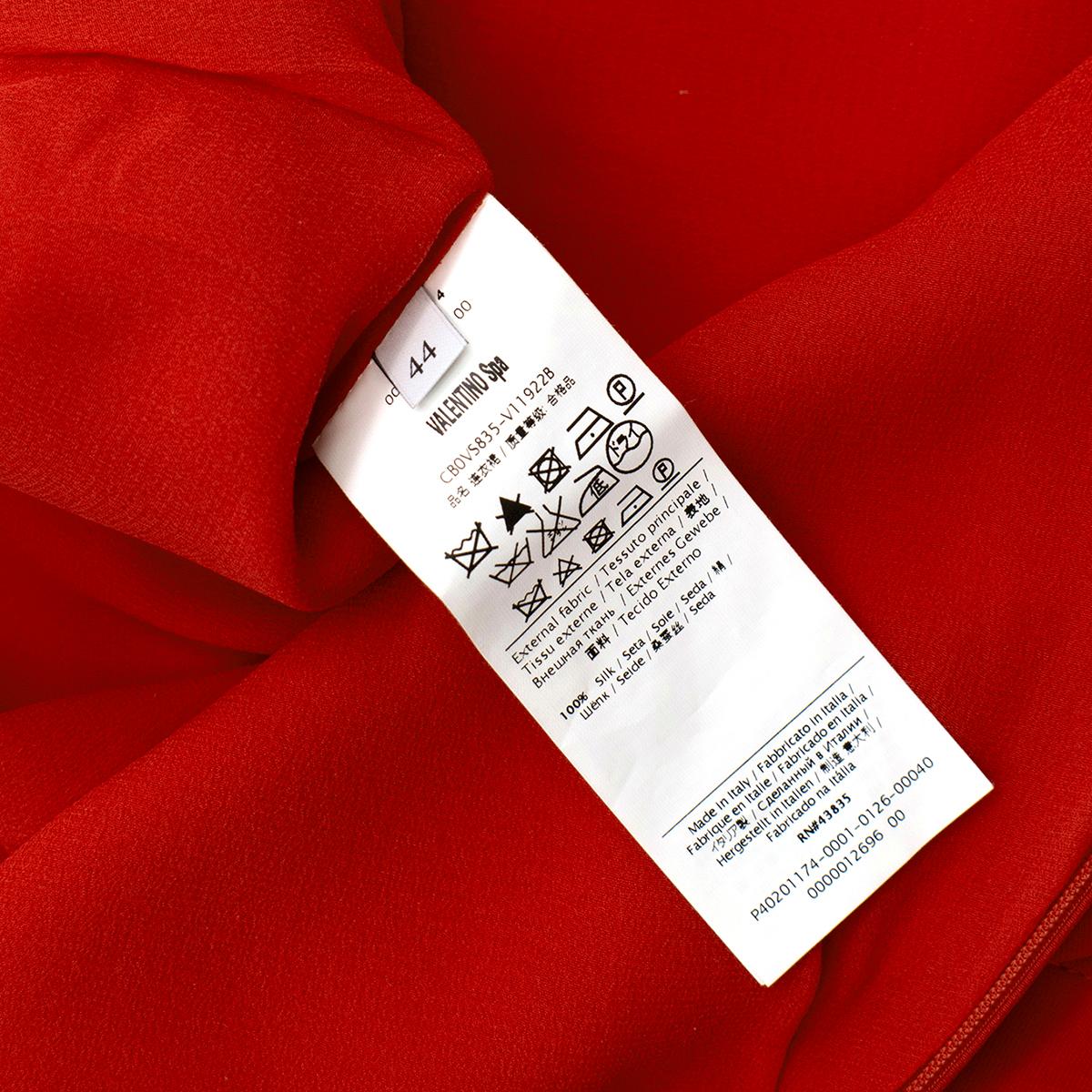 Valentino Red Strapless Silk Dress IT 44 2