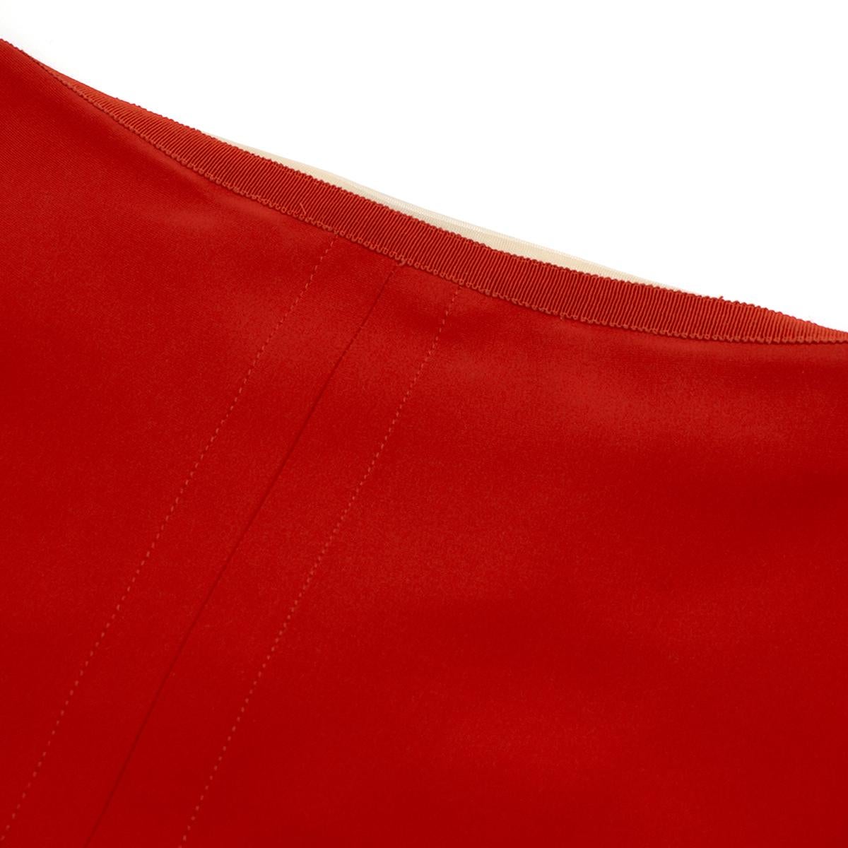 Valentino Red Strapless Silk Dress IT 44 4