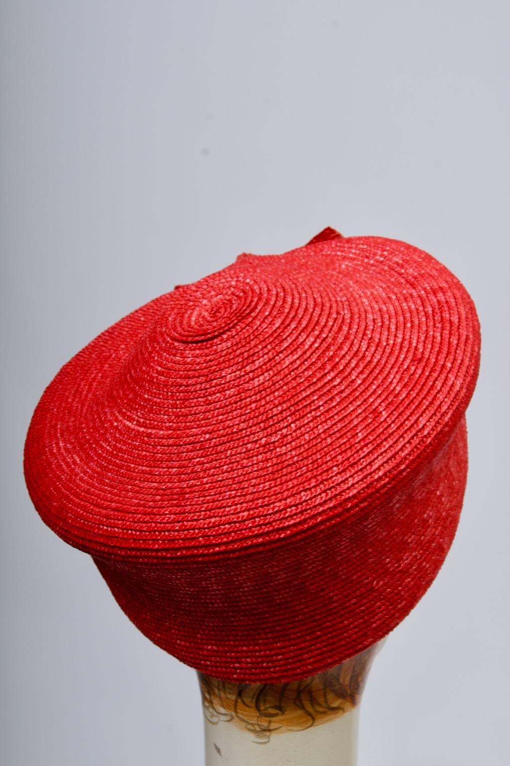 Chapeau de paille rouge Valentino Pour femmes en vente