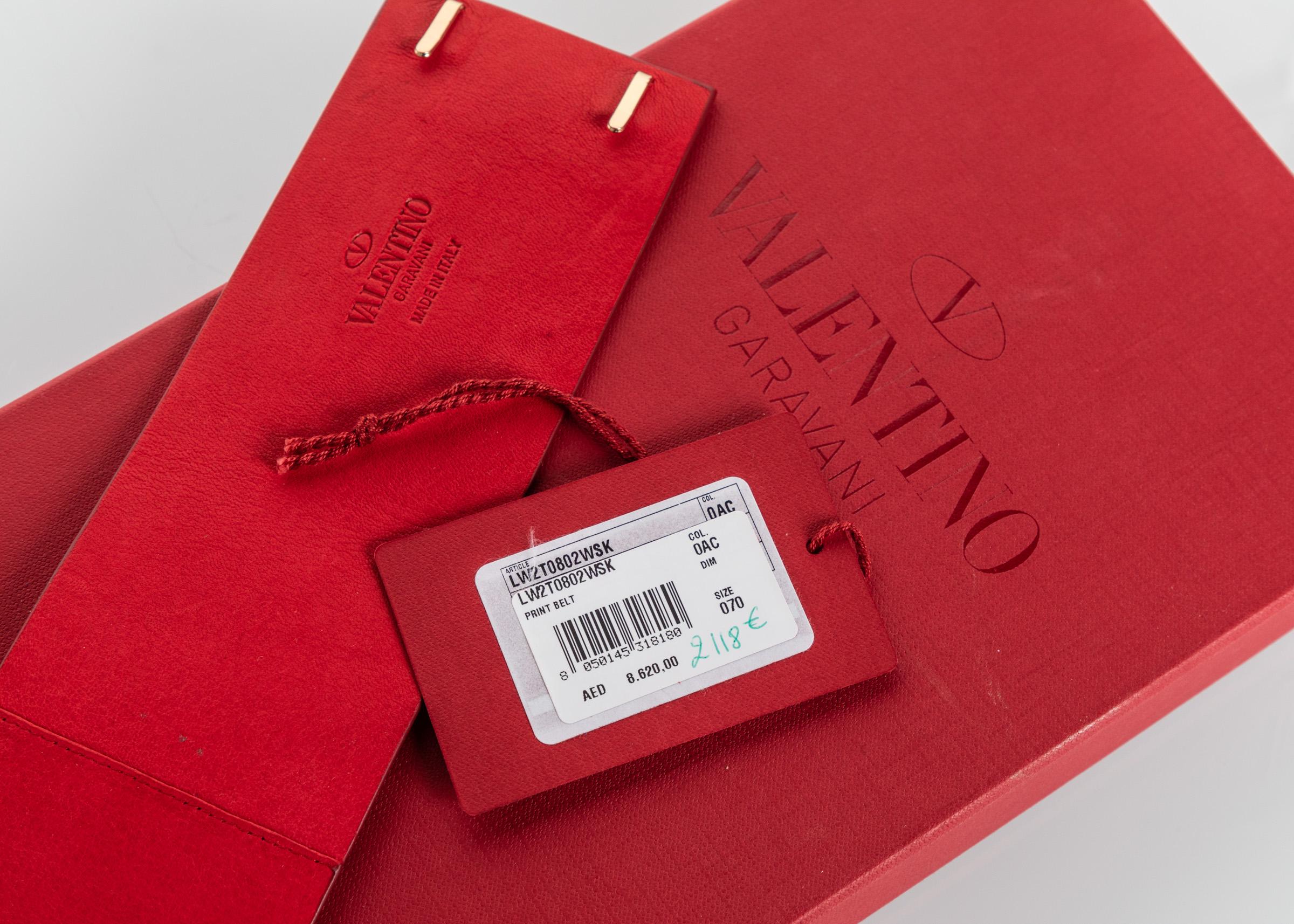 Valentino Red Suede Pop Art Statement Belt, 2016 For Sale 3