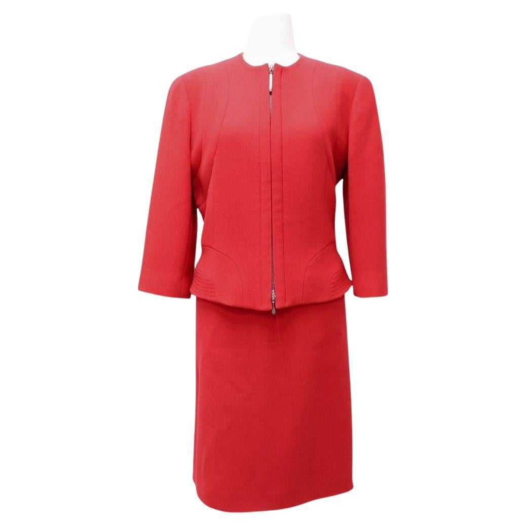 Valentino Red Tailored Skirt Suit Set - EU 44