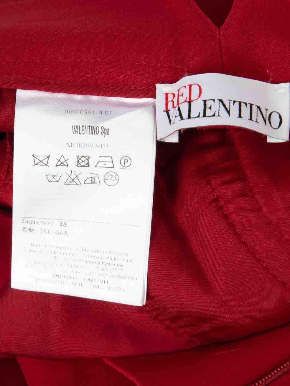 Valentino RED Valentino Red Belted Cropped Tailored Trousers Size XS 3