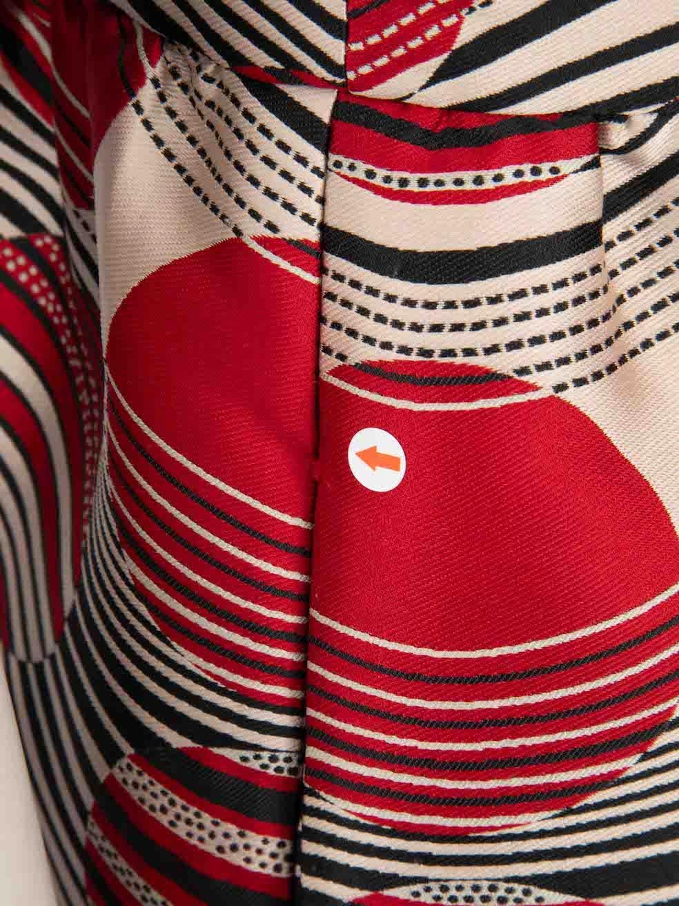 Valentino - Mini robe rouge Valentino en jacquard à taches rouges, taille S Pour femmes en vente