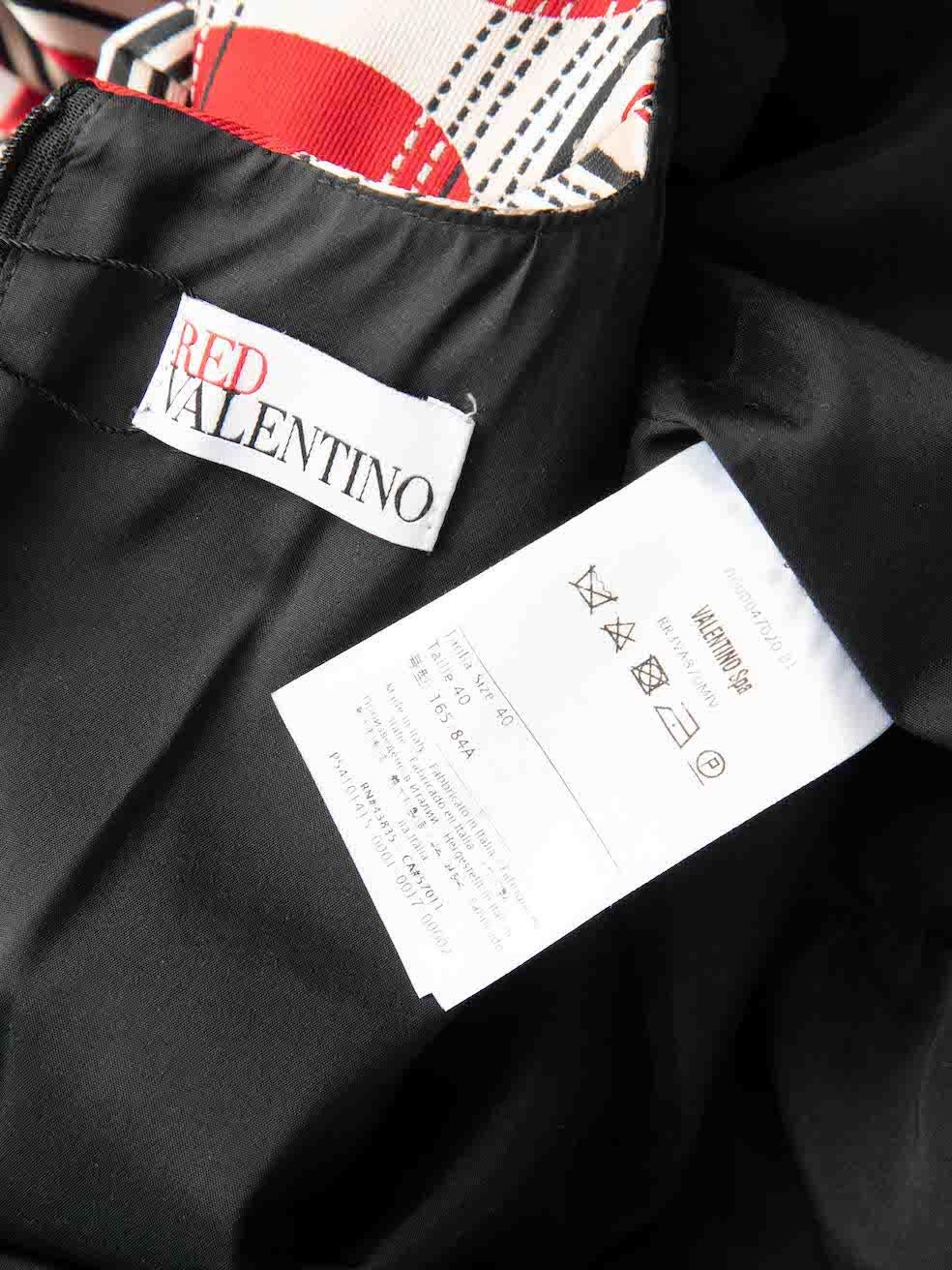 Valentino - Mini robe rouge Valentino en jacquard à taches rouges, taille S en vente 2