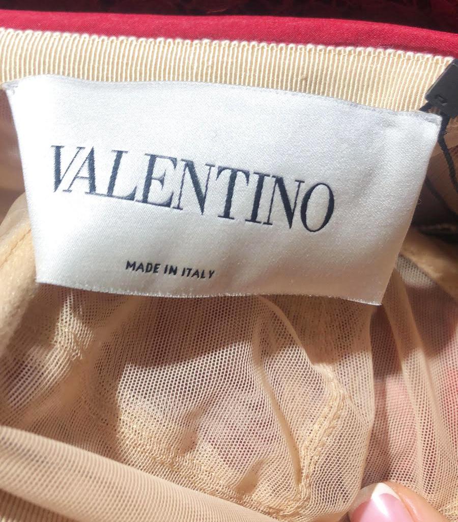 De las mujeres VESTIDO DE VELVET ROJO VALENTINO talla 38 - XS en venta