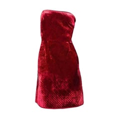VESTIDO DE VELVET ROJO VALENTINO talla 38 - XS