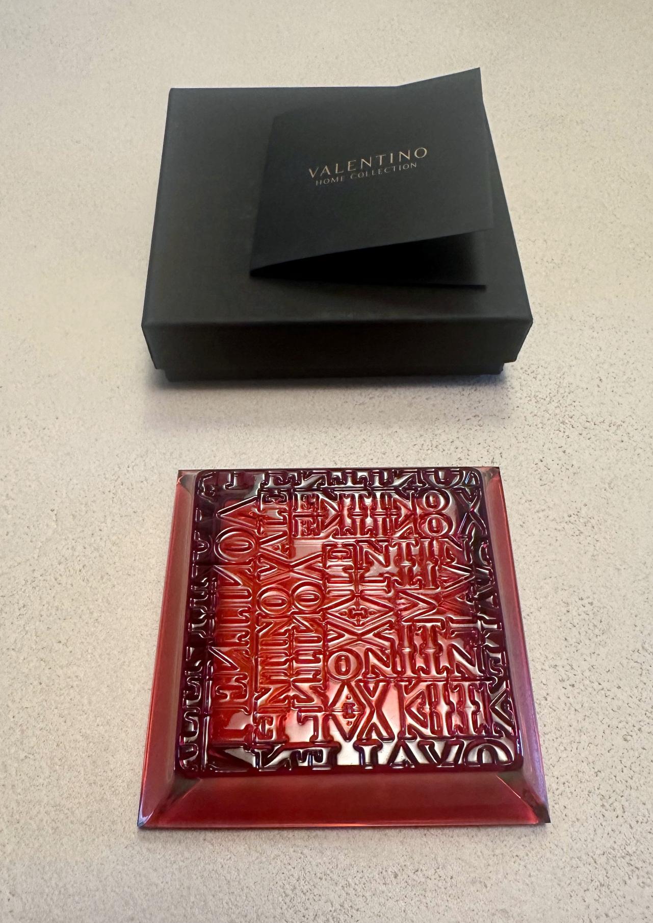 Valentino Red Vide Poche Change Tray or Ashtray In Good Condition For Sale In Los Angeles, CA