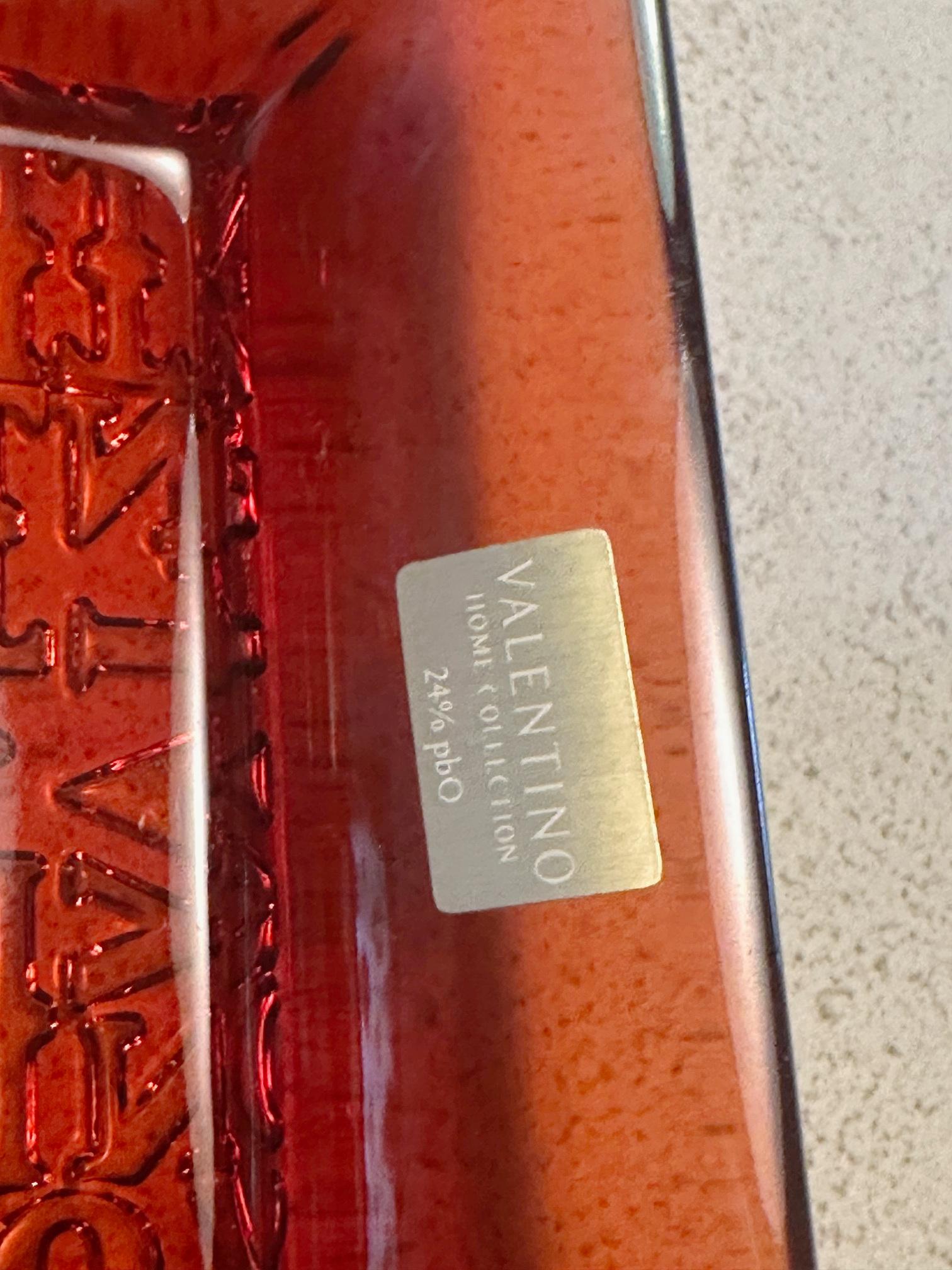 Valentino Red Vide Poche Change Tray or Ashtray For Sale 1