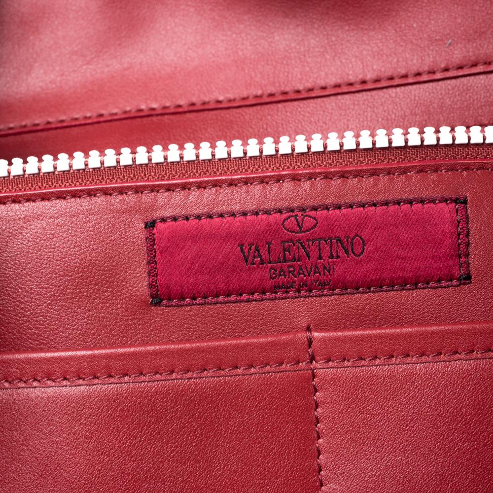Women's Valentino Red/White Leather Rockstud Tote