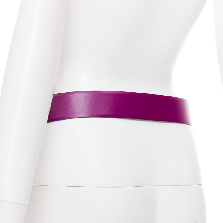 VALENTINO Reversible Rockstud One Stud purple red leather gold buckle belt 75/30 VALENTINO Reversible Rockstud One Stud purple red leather  main image 3