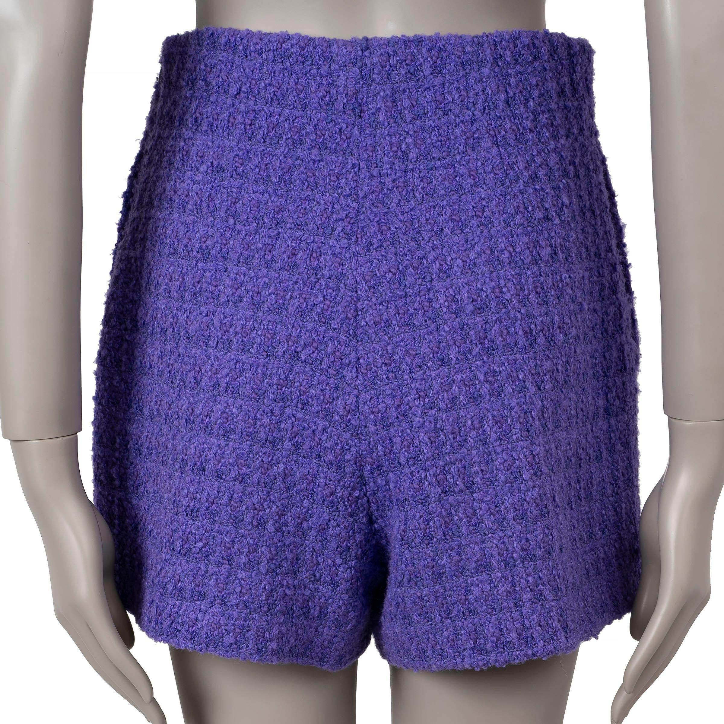 Purple VALENTINO Rich Violet cotton 2022 BOULCE MINI Shorts Pants XS For Sale