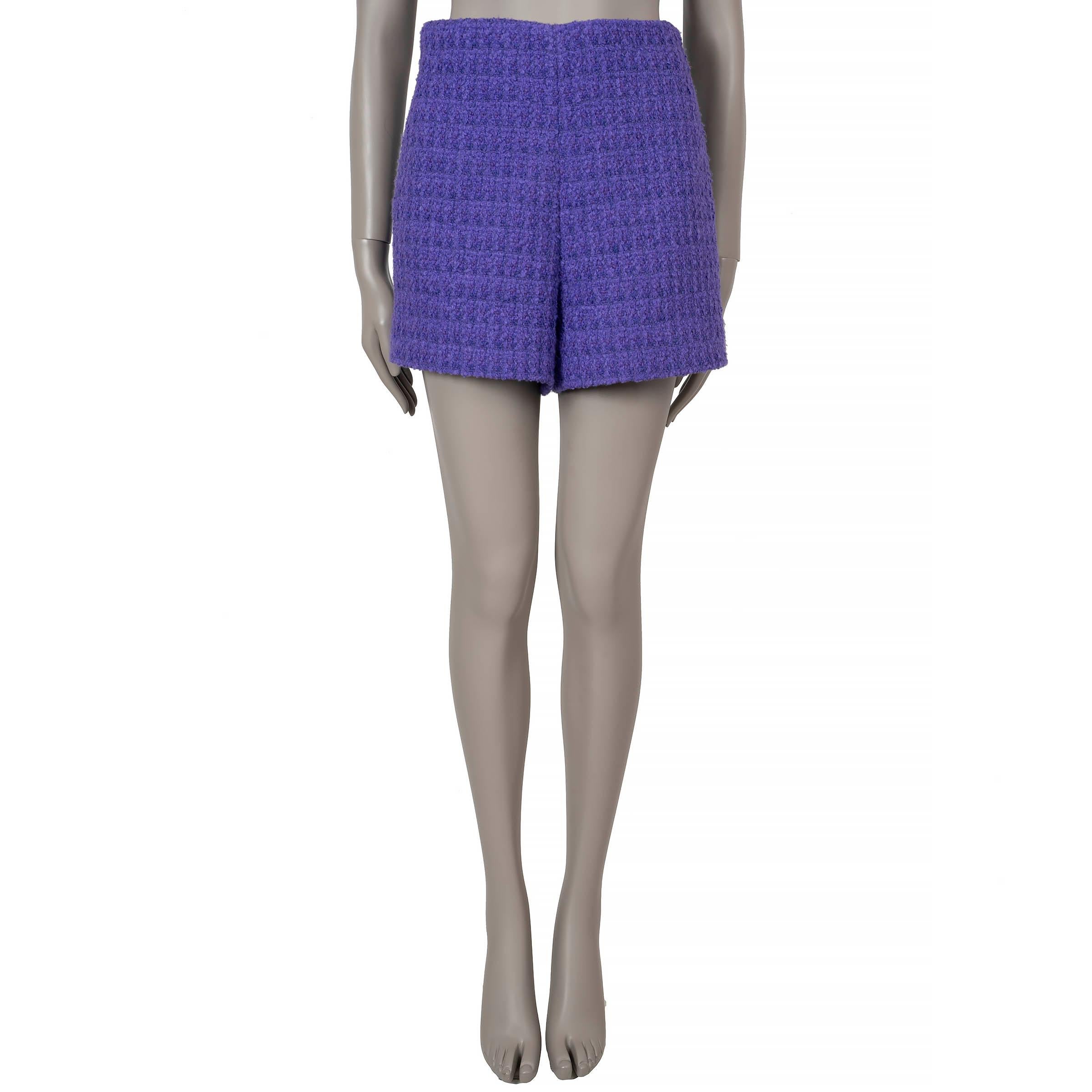 VALENTINO Rich Violet cotton 2022 BOULCE MINI Shorts Pants XS In Excellent Condition For Sale In Zürich, CH