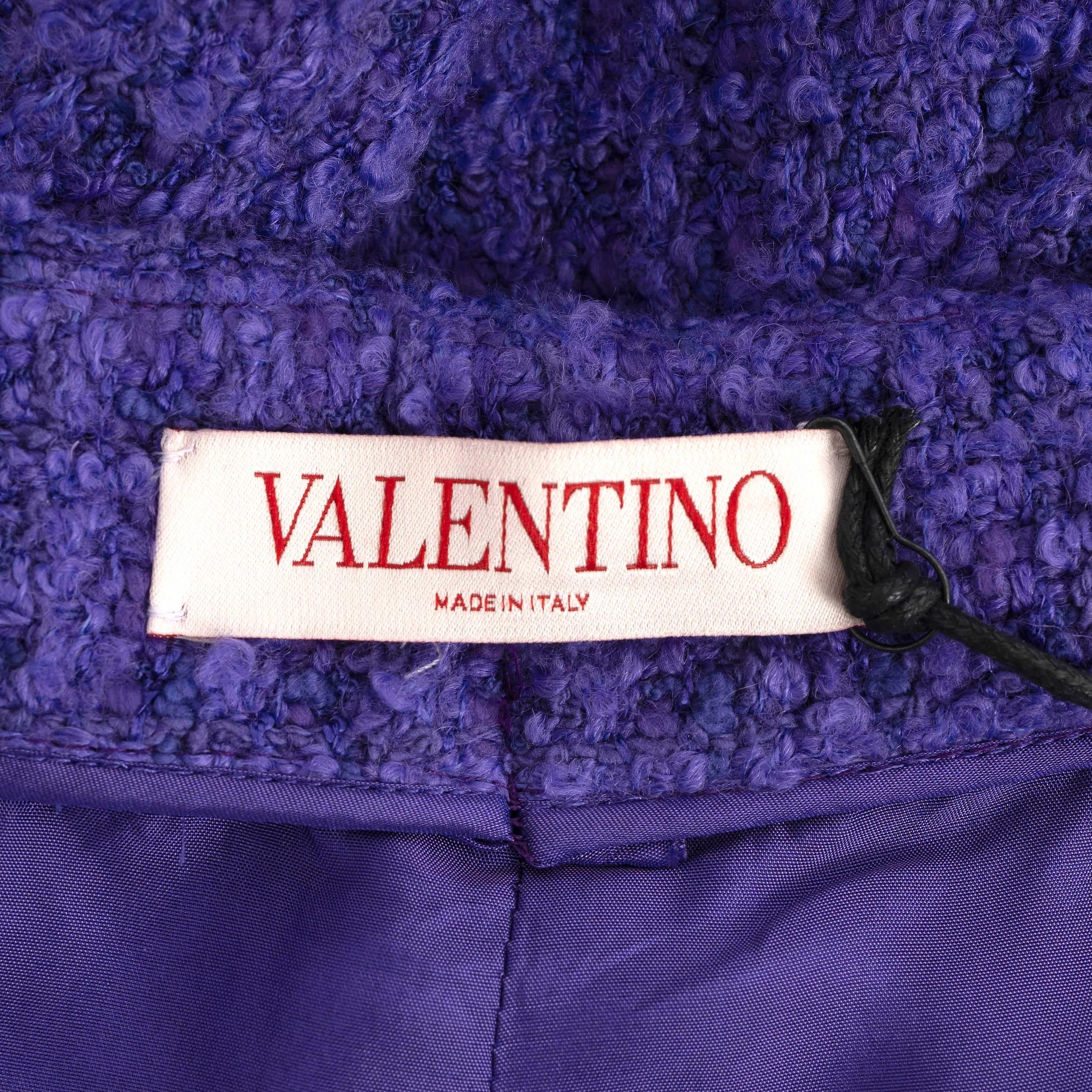 VALENTINO Rich Violet cotton 2022 BOULCE MINI Shorts Pants XS For Sale 1