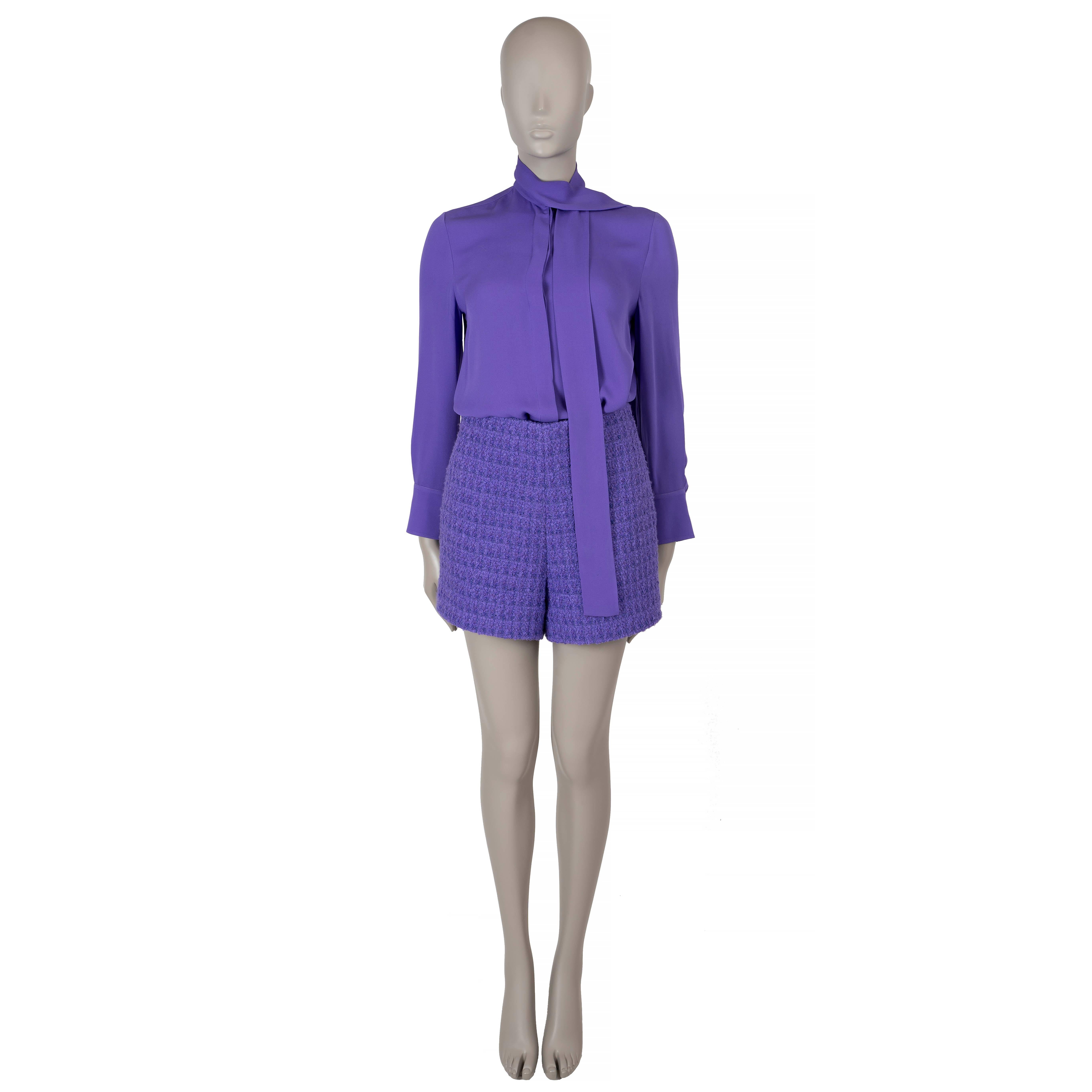 VALENTINO Rich Violet cotton 2022 BOULCE MINI Shorts Pants XS For Sale 2