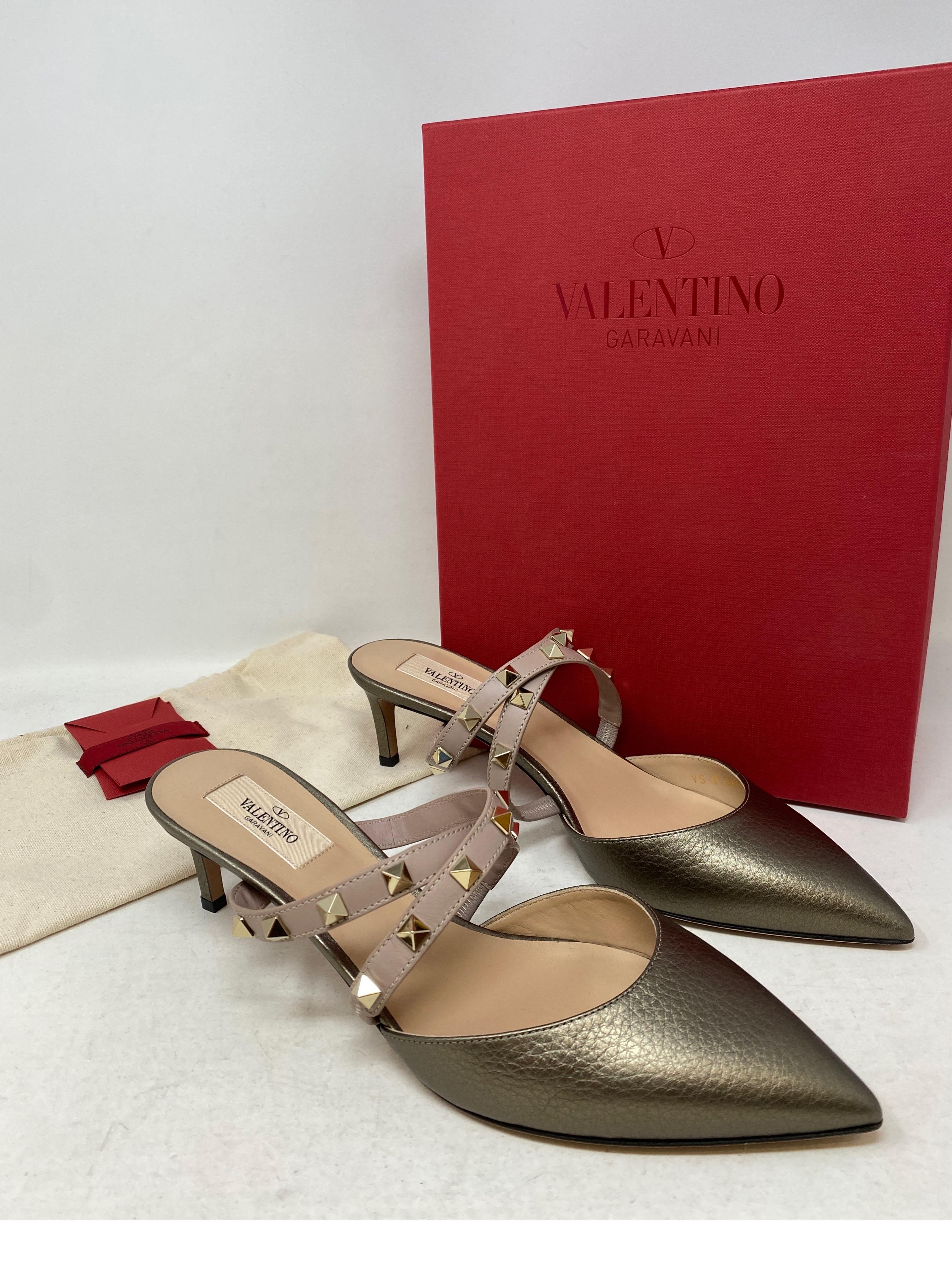 Valentino Rock Stud Heels. Brand new and never used heels. Size 39.5 European size. US size 9-9.5.  Includes original dust covers and box. All original packaging and tags included. Perfect height for heels. Guaranteed authentic. 
