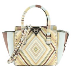 Valentino Rockstud 1975 Tote Striped Leather Mini