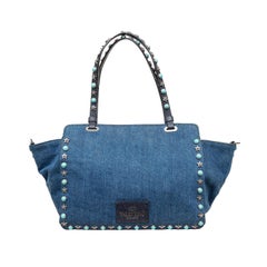 Valentino Rockstud 2-Way Denim Bag - '00s