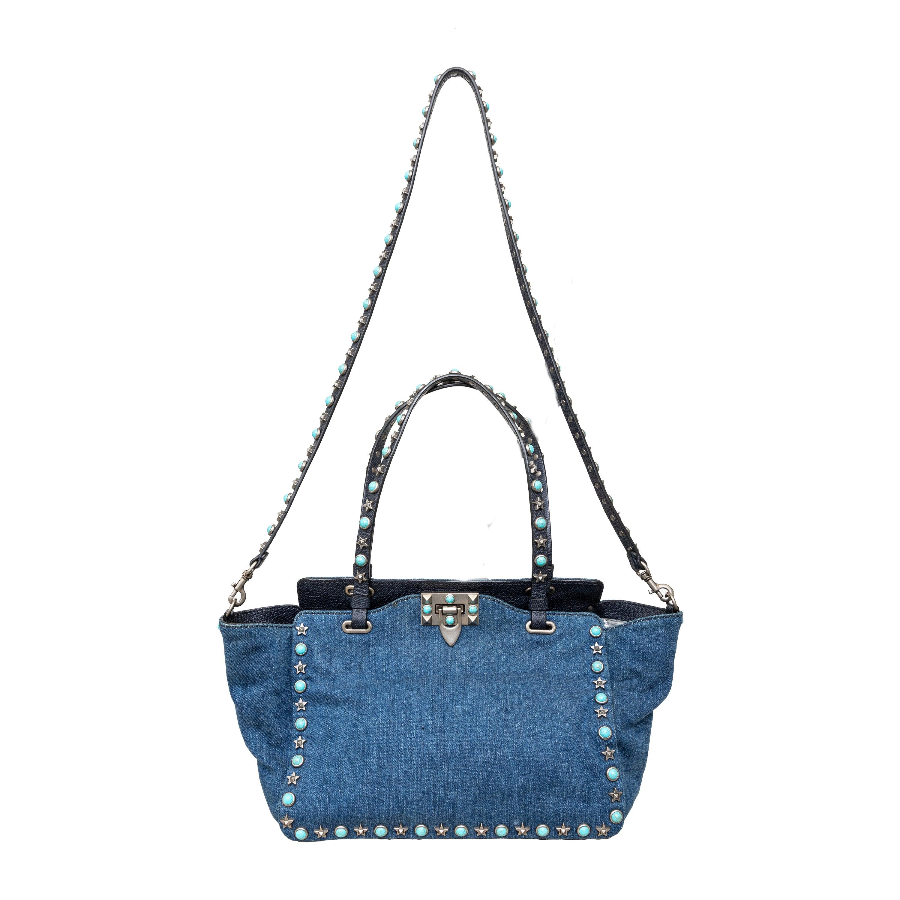 Bolso vaquero Valentino Rockstud 2-Way - '00s en Excelente estado para la venta en Milano, IT