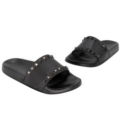 Valentino Rockstud 36 Rubber Pool Slide Sandals VL-0819P-0004