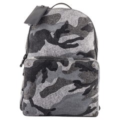 Valentino Rockstud Backpack Camouflage Felt Large