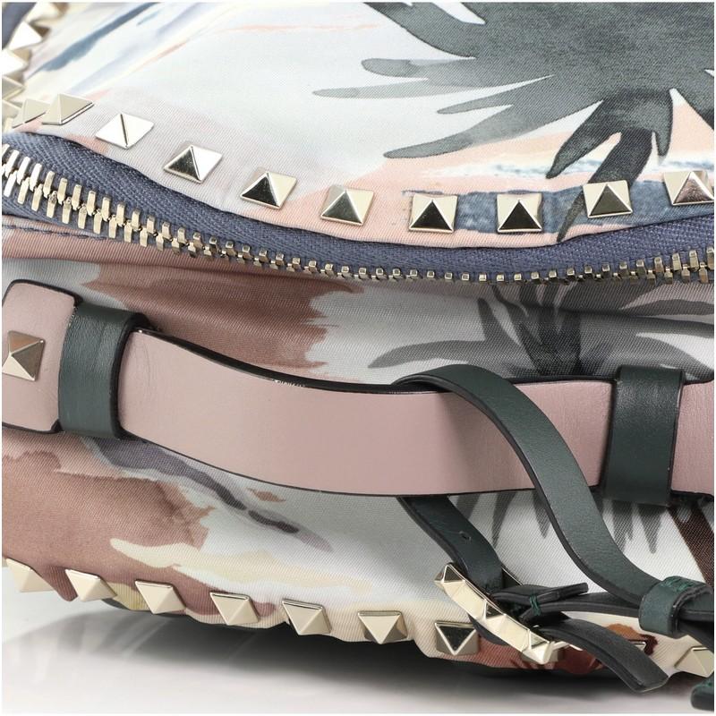 Valentino Rockstud Backpack Printed Nylon Medium 2