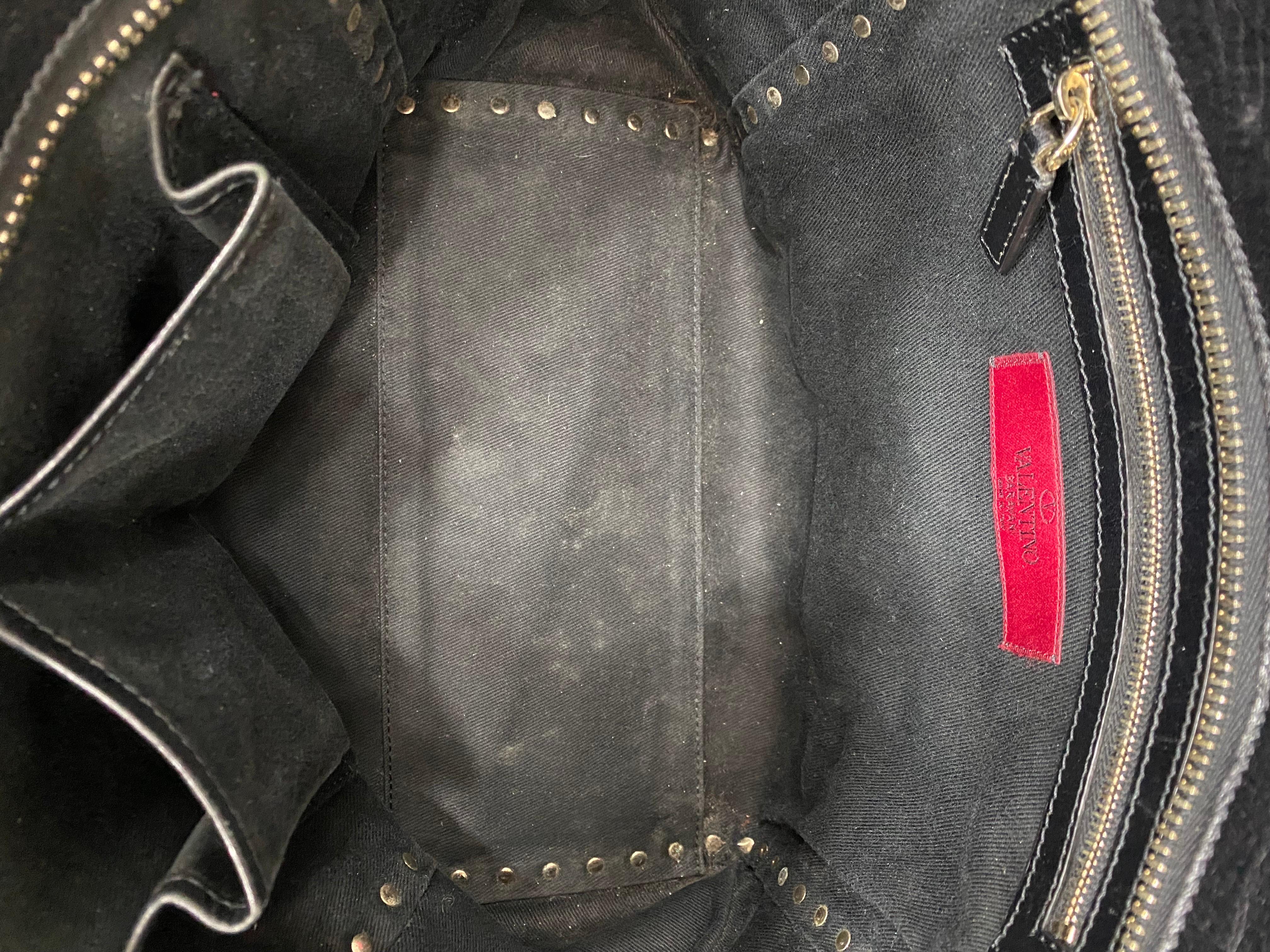 Valentino Rockstud Black Shopper Shoulder Bag 3