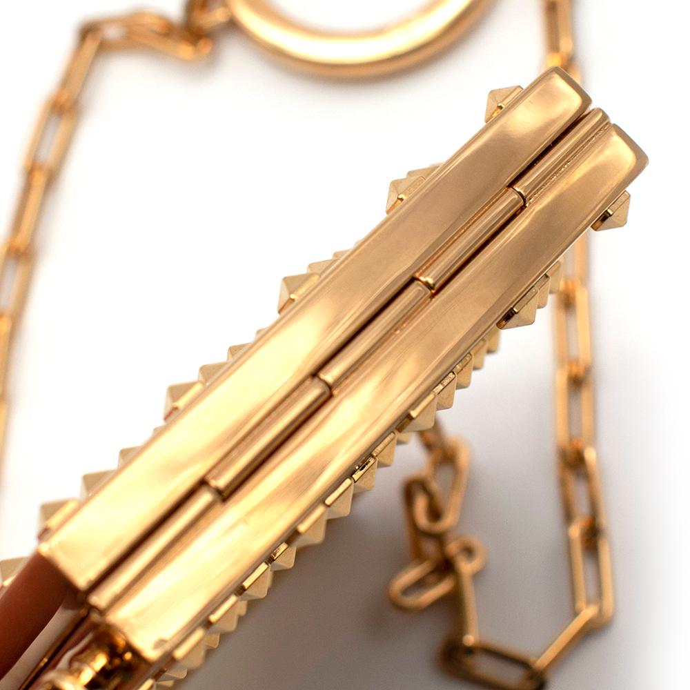 Valentino Rockstud Kompaktspiegel und Lippenstiftetui aus blauem Metall 1